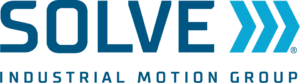 Solve Industrial Motion Group logo with blue text and stylized arrow design.